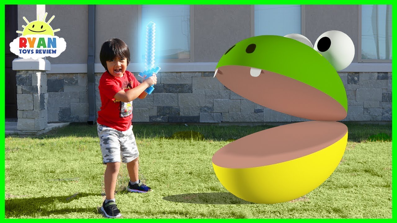 Pac-Man In Real Life vs Ryan!!!!