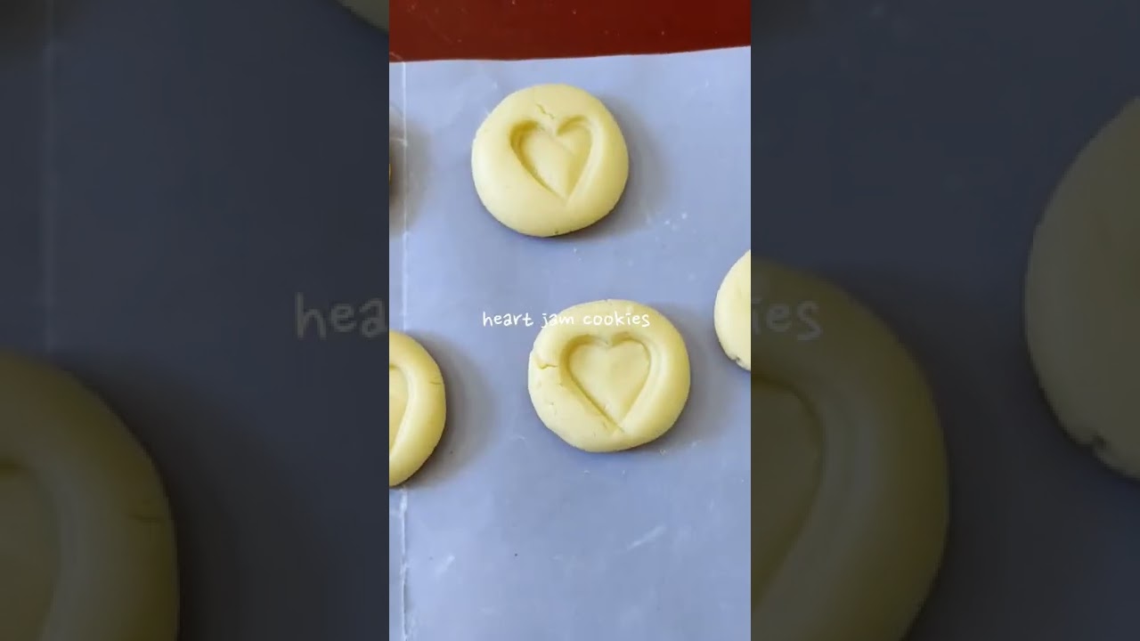 making the pinterest heart jam cookies for the first time #pinterest