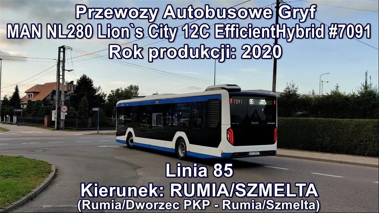 PA Gryf - MAN NL280 Lion's City 12C EfficientHybrid #7091, Linia 85