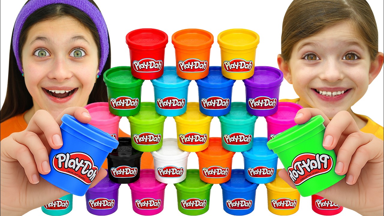 Адель и Энджел делают эскимо из Play-Doh!