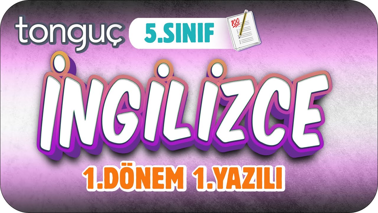 5.Sınıf İngilizce 1.Dönem 1.Yazılıya Hazırlık 📝 #2024