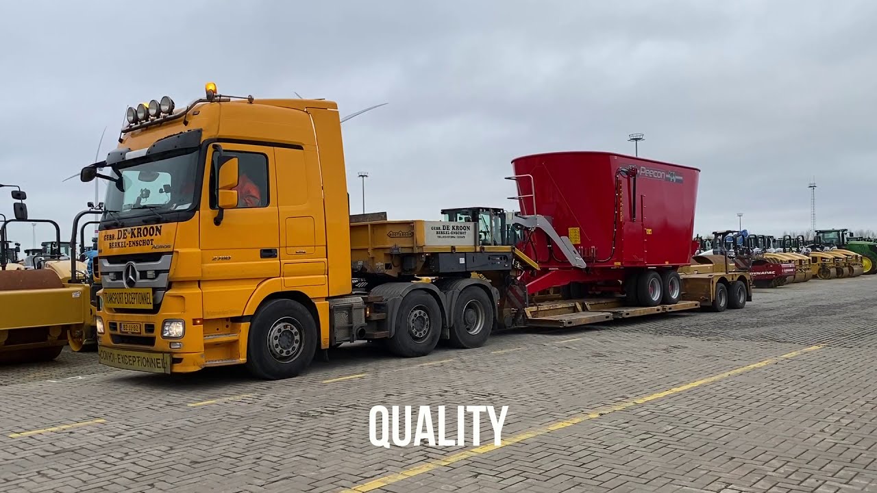 Peecon Biga Feed mixer transport to USA