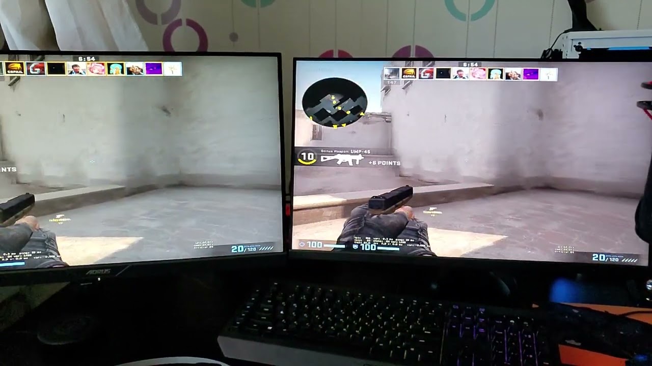 AORUS vs Mucai  - TN vs IPS, 8bit vs 10bit  240hz SLOWMO - Подробности в описании и моё мнение