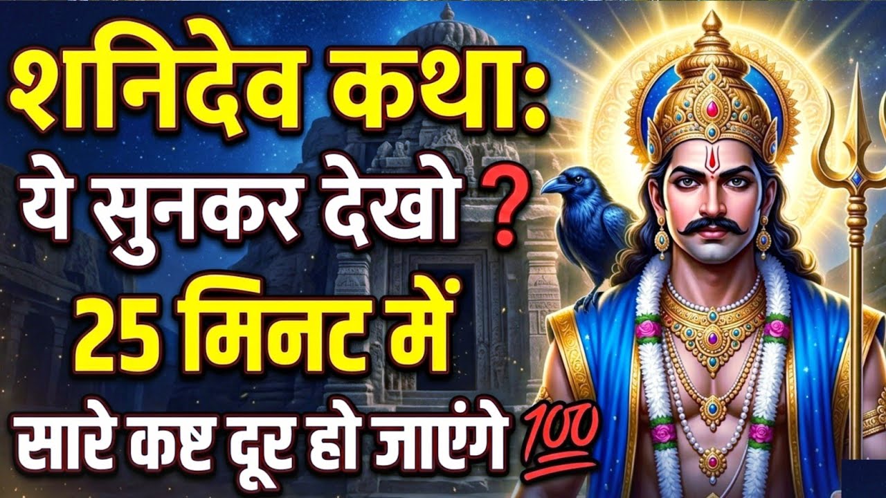 🔱 शनिदेव कथा: ये सुनकर देखो! 25 मिनट में सारे कष्ट दूर हो जाएंगे 💯 | Shani Dev Katha 🙏#sanidev