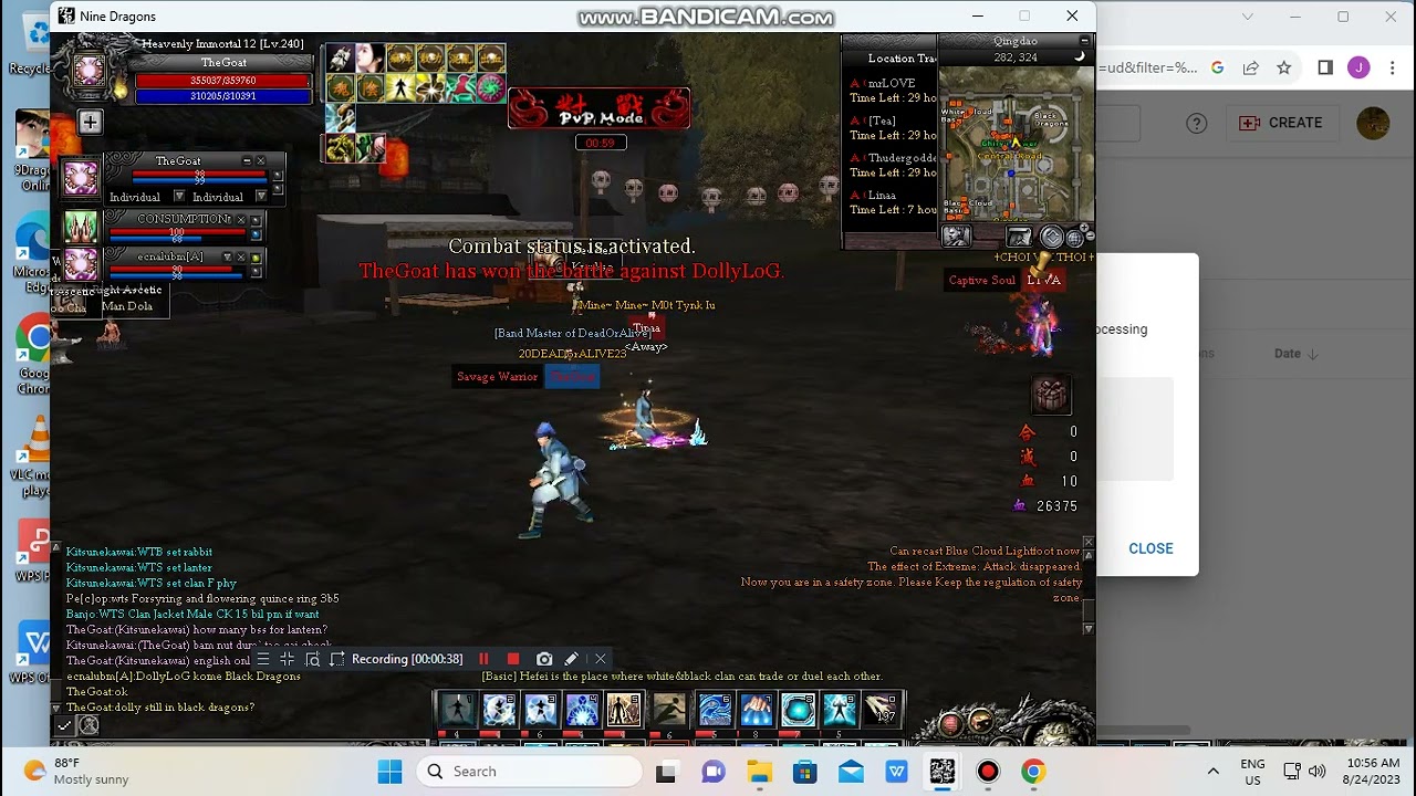9dragons Quingdao - Killing in SafeZone - TheGoat  - Tao Server - Redfox