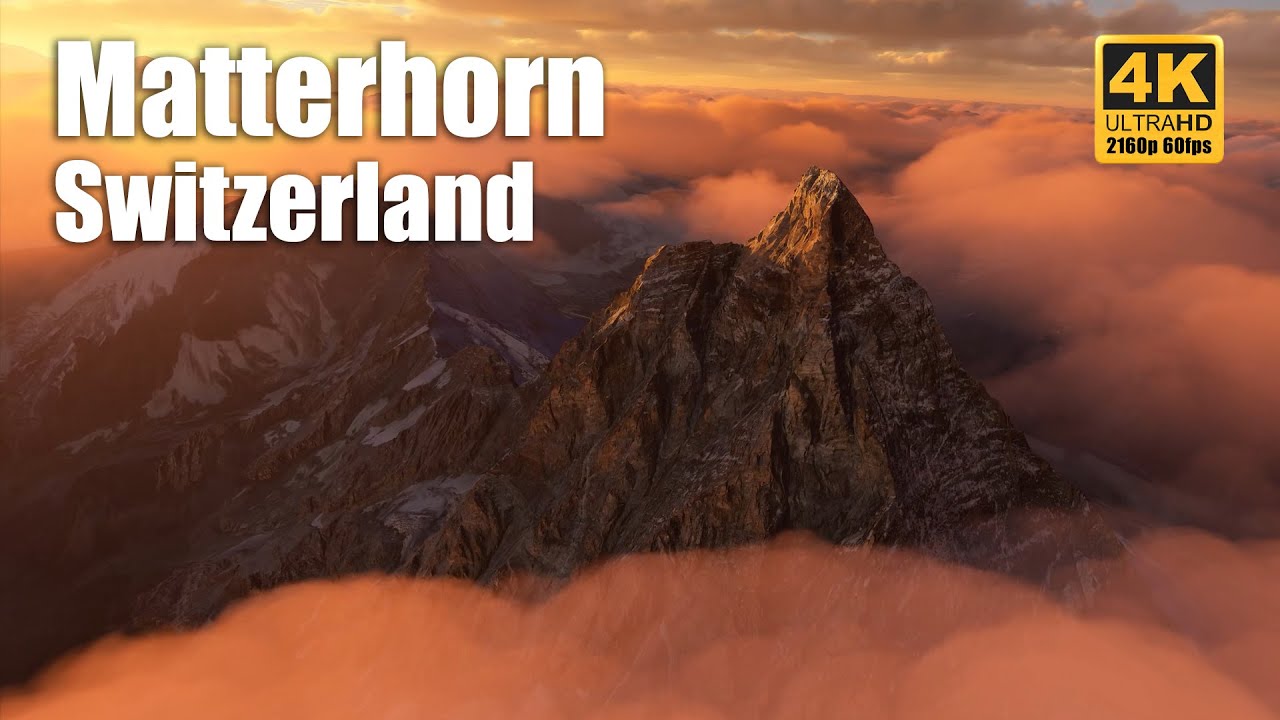 Fly over Matterhorn - Switzerland - 4K 60fps | Musical Showcase | Microsoft Flight Simulator