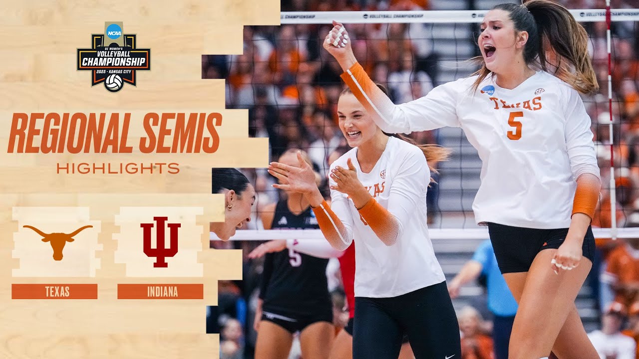 Texas vs. Indiana: 2025 NCAA volleyball regional semifinal highlights
