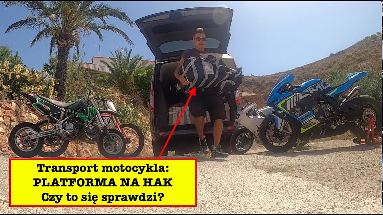 Transport motocykla: platforma na hak. Problemy z obciążeniem pionowym: czy będzie dobrze?