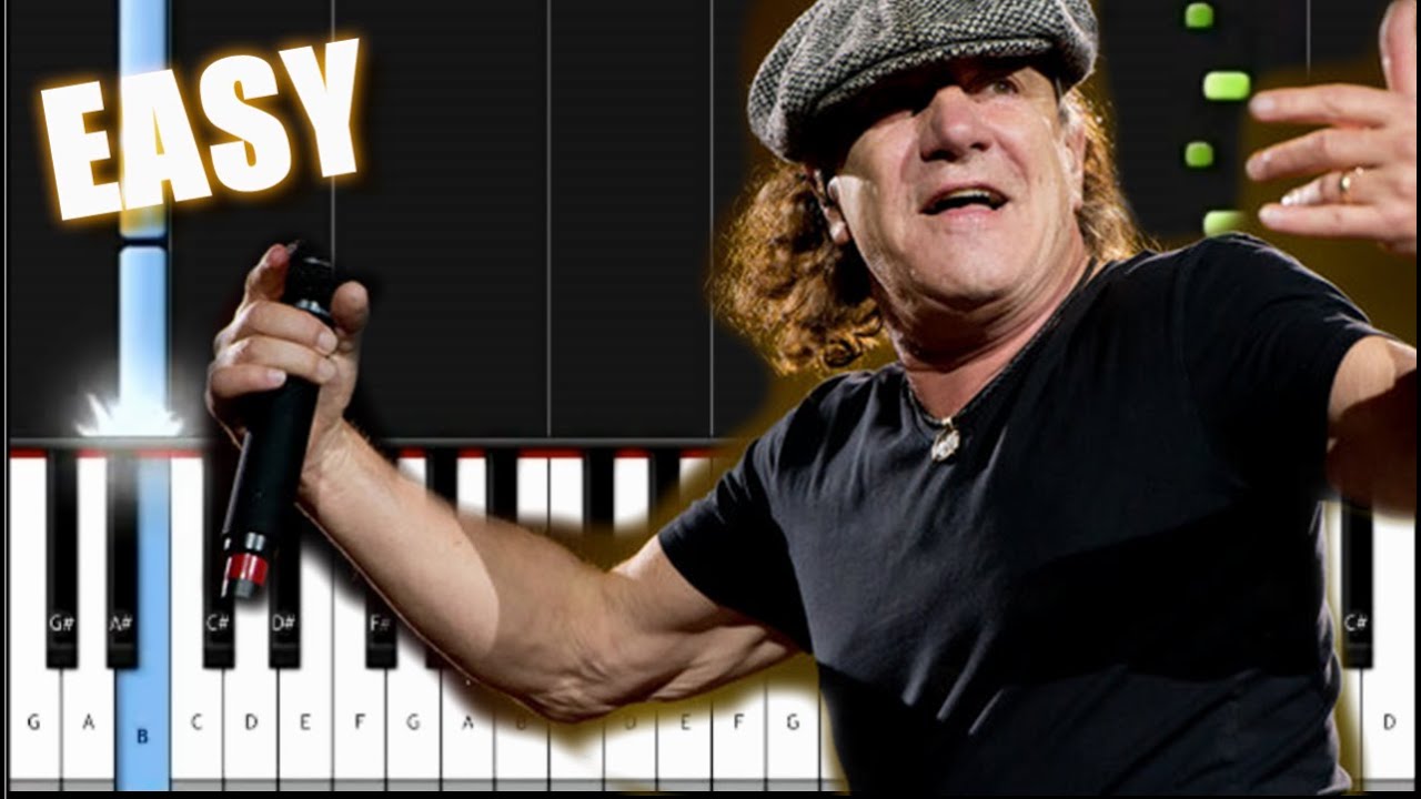 PIANO TUTORIAL!! THUNDERSTRUCK INTRO  - ACDC -  SUPER FACIL!!