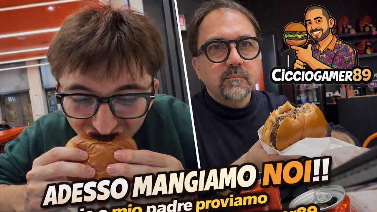 ADESSO MANGIAMO NOI!!! 🍔 Io e mio padre proviamo gli hamburger di Cicciogamer89