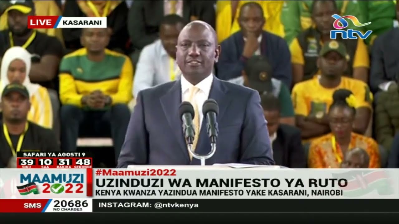 DP Ruto launches Kenya Kwanza Manifesto | FULL VIDEO