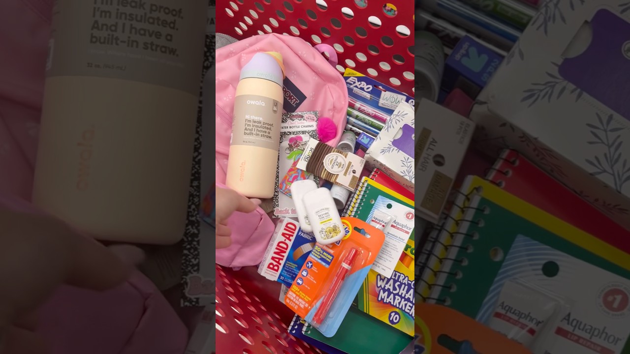 📚✏️🩷 #backtoschool #school #schoolneeds#schoolsupplies #backtoschoolshopping#satisfying #shopping