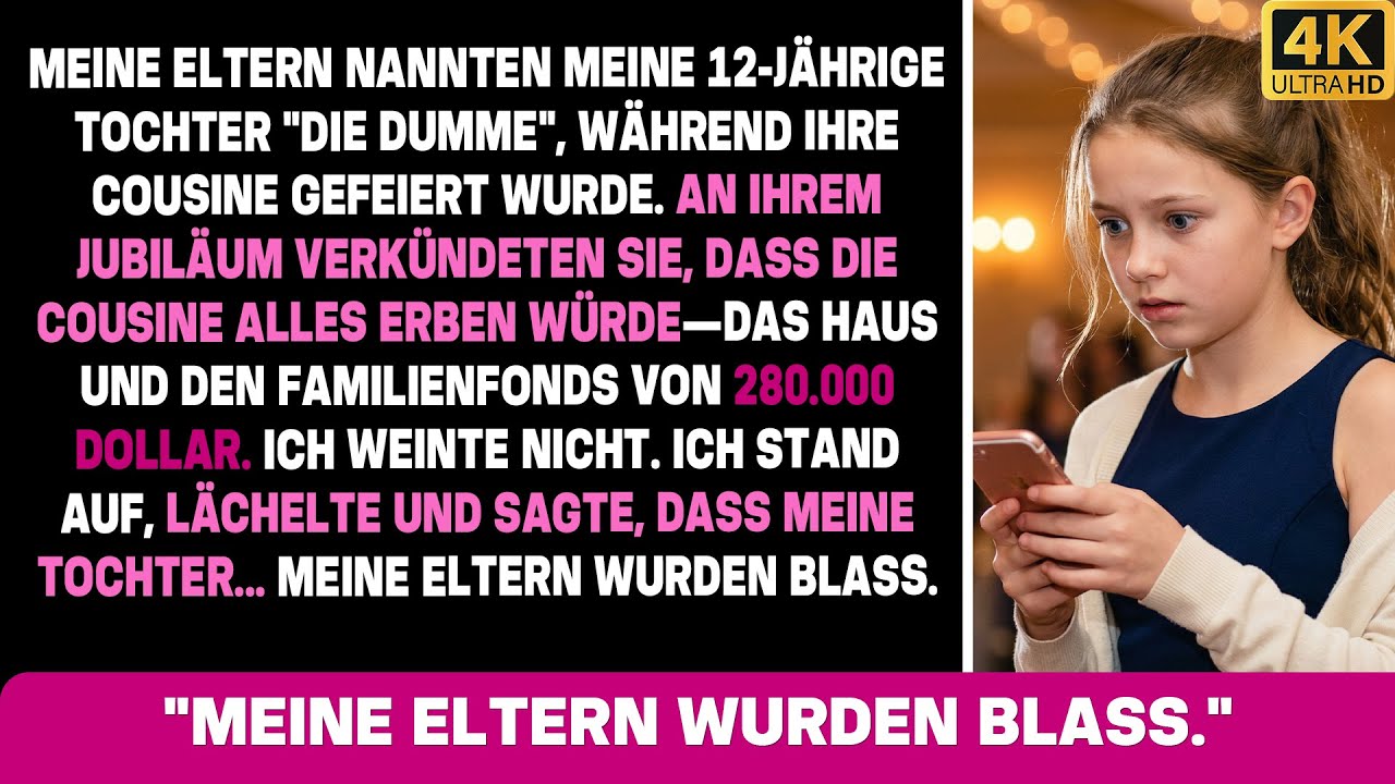 Am Jubiläum meiner Eltern versuchten sie, mein 12-jähriges Kind komplett AUSZULÖSCHEN
