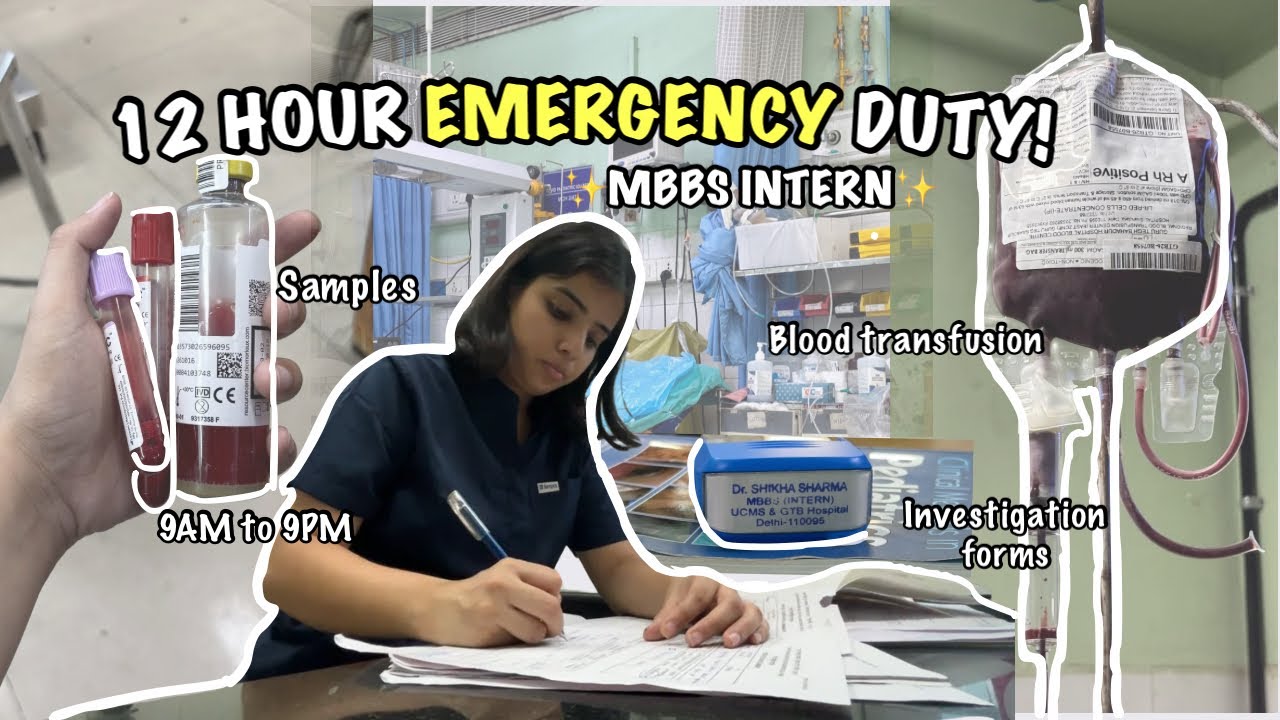 Vlog- Working 9AM to 9PM in hospital as an MBBS INTERN!! #mbbs #vlog 