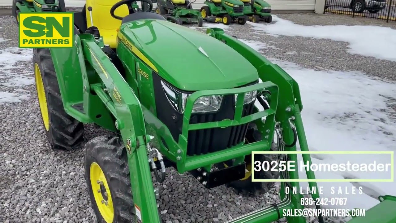 It's SNPartners Tractor Tuesday featuring our John Deere 3025E Homesteader compact tractor Package