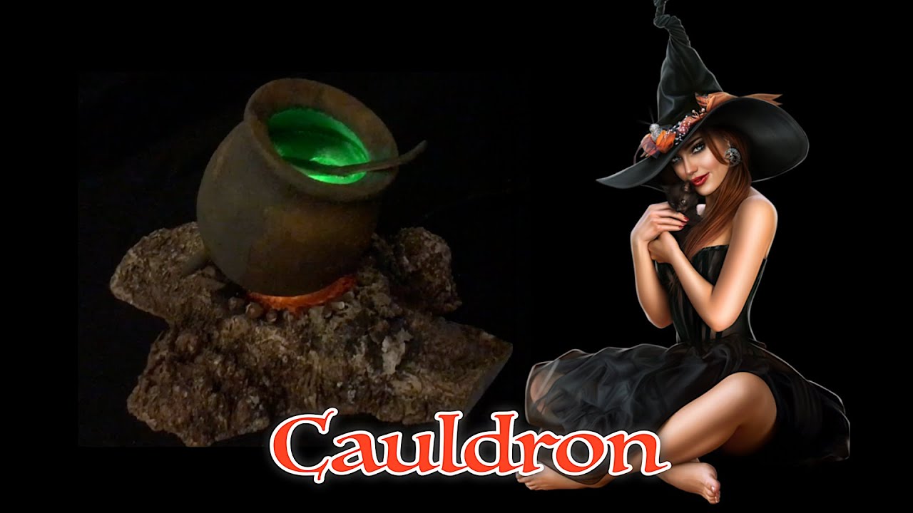 🎃Haloween | 🌳Woodturning | Illuminated Witches Cauldron | Resin LED Light