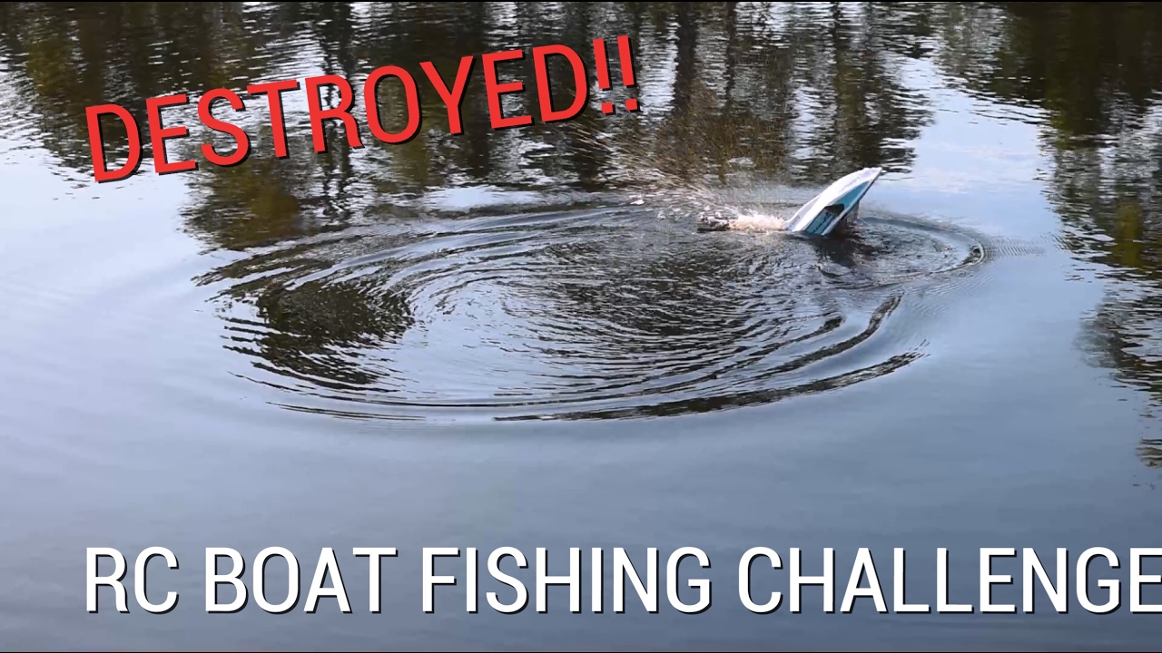RC BOAT FISHING CHALLENGE (BIG FISH WRECKED IT)