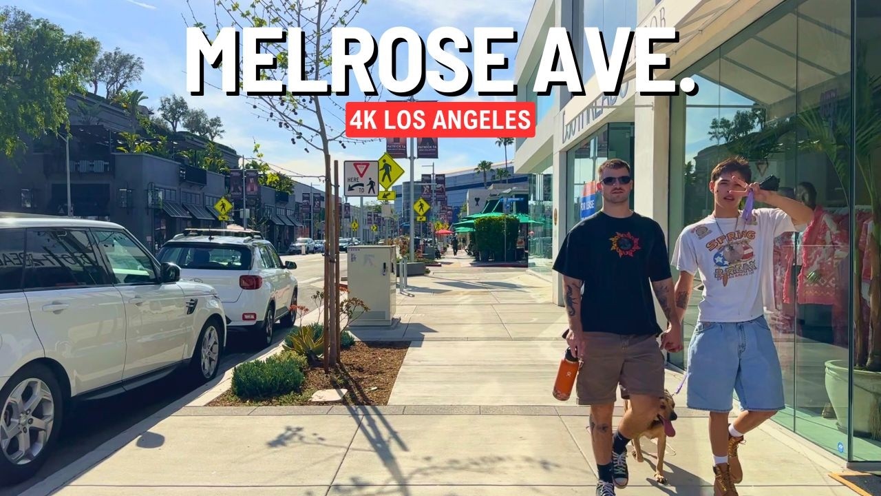 WEST HOLLYWOOD 🌴 Melrose Ave walk Fashion & Shopping 🇺🇸 California 4K