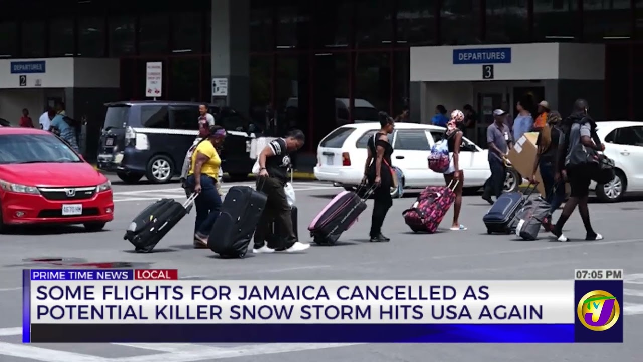 Some Flights For Jamaica Cancelled As Potential Killer Snow Storm Hits USA Again  | TVJ News