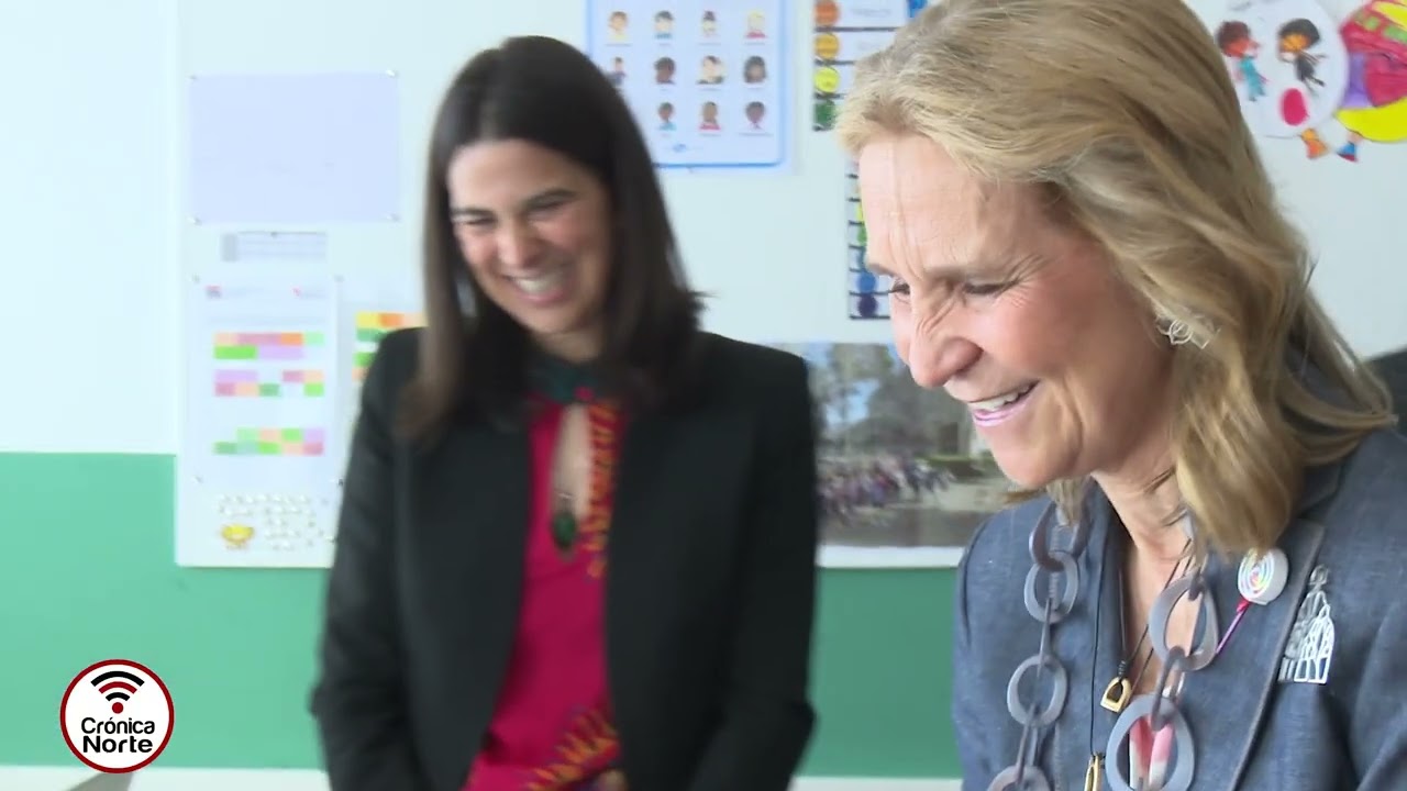 Las Infantas Dª Cristina y Dª Elena visitan el colegio que lleva su nombre en Sanse