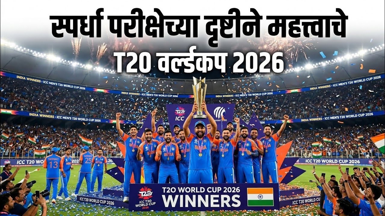 स्पर्धा परीक्षेसाठी महत्वाचे प्रश्न | ICC Men's T20 World Cup Important Facts | GK for  ZP, Talathi