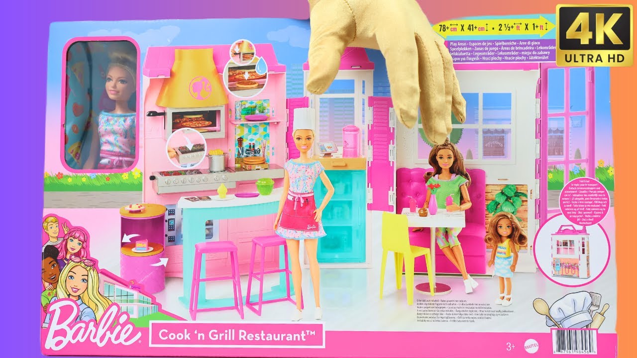 |ASMR| Unboxing Barbie Cook 'n Grill Restaurant Doll And Playset