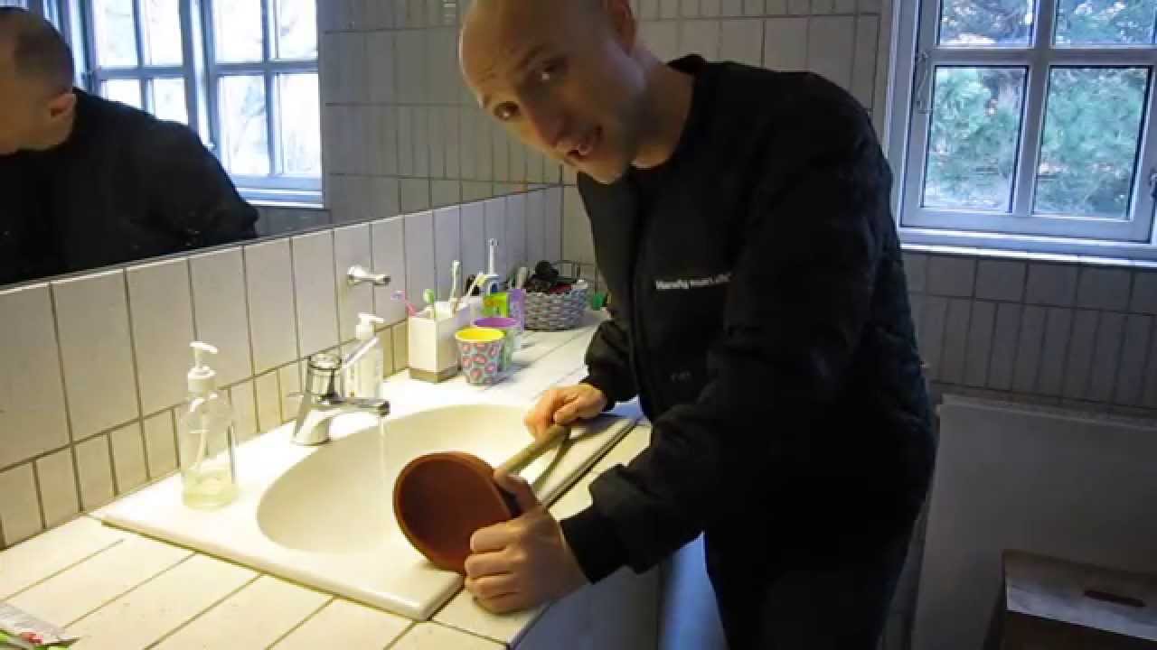 Rensning af et stoppet afl&oslash;b