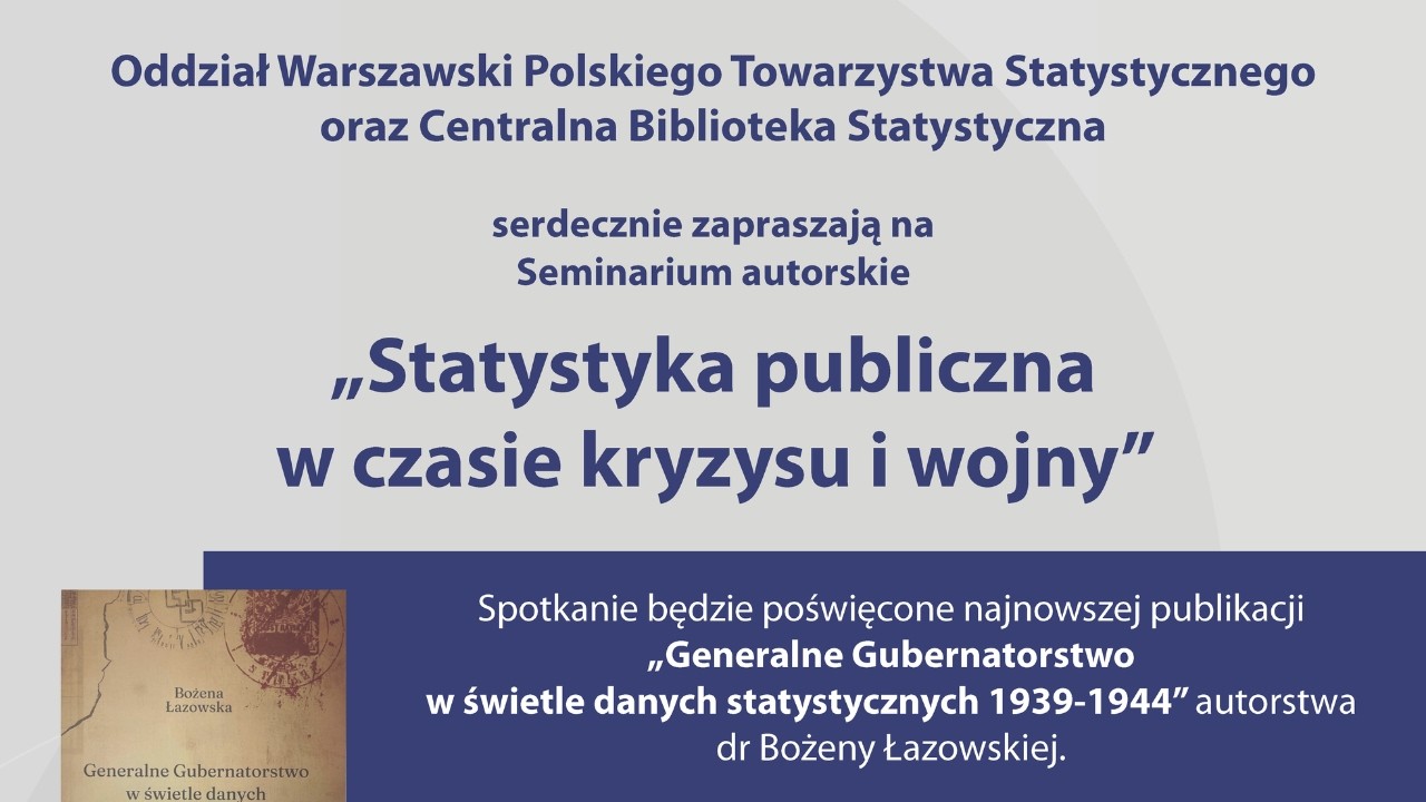 Seminarium autorskie „Statystyka publiczna w czasie kryzysu i wojny”