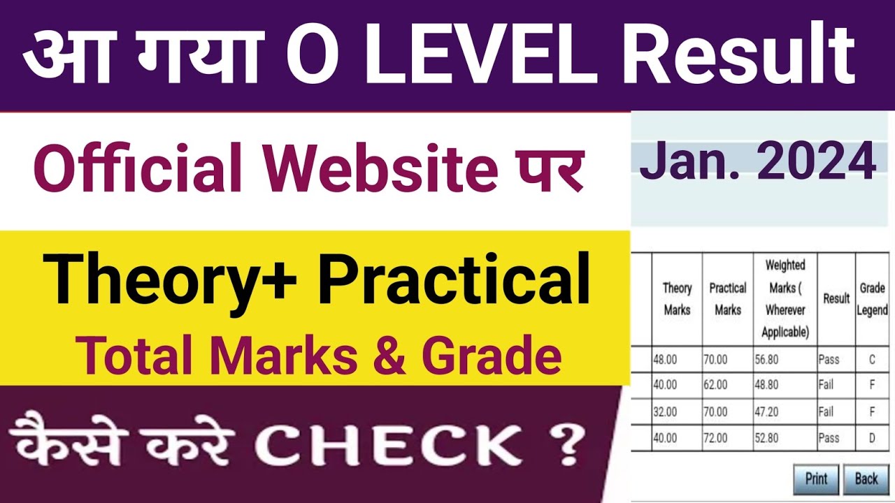 O Level Result Declared January 2024 On Official Website ll @ahamadtechnology