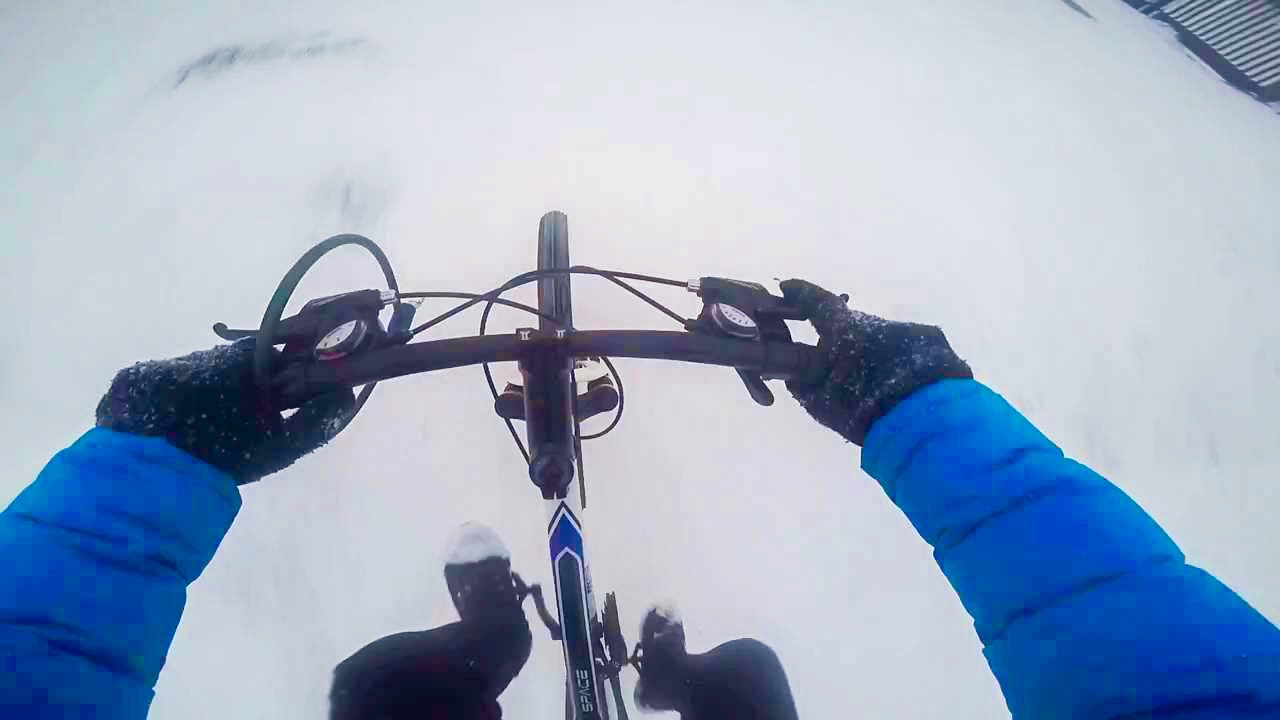 Gopro HERO 4 silver Поездка на Байке в Метель. Тест камеры. - ZOLOTYERUKI