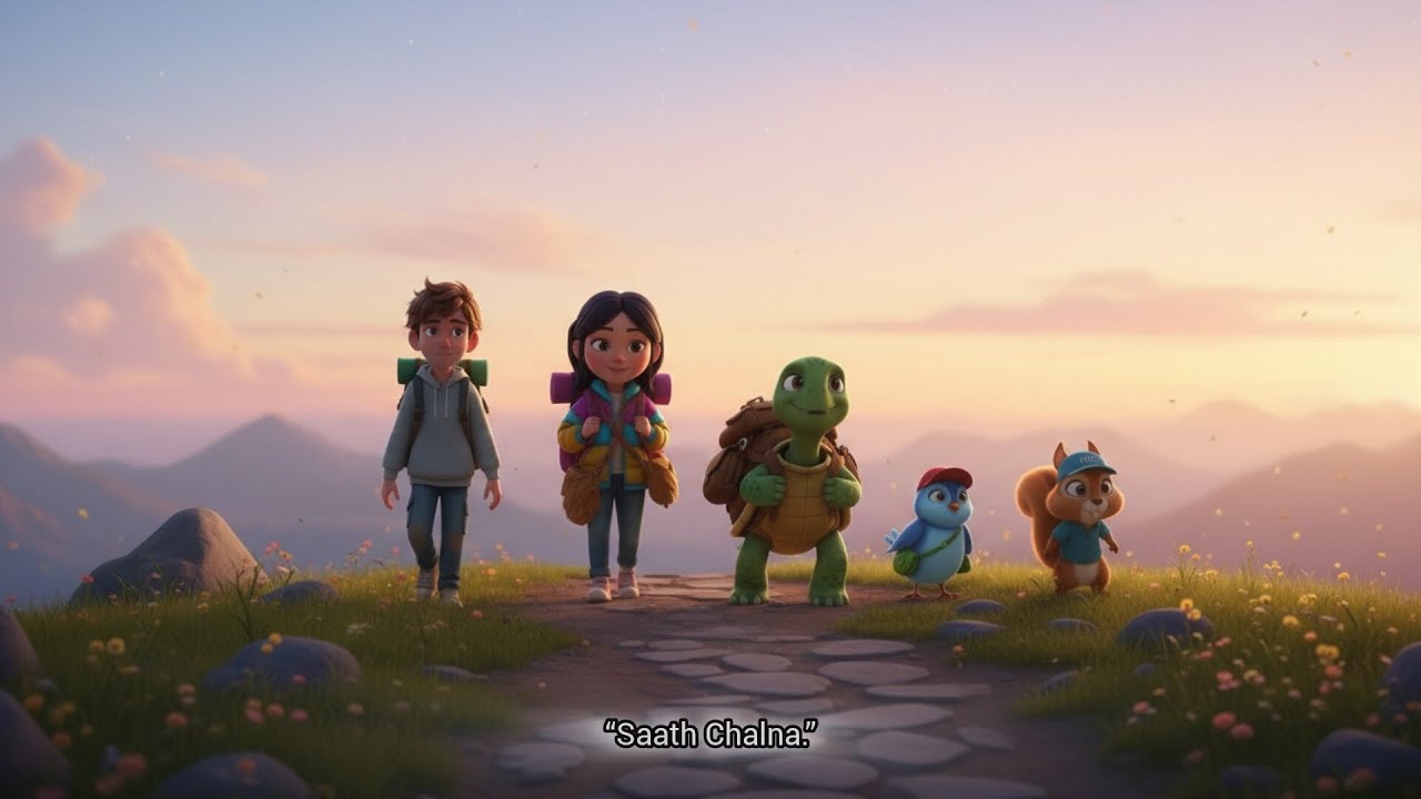 “Safar Jab Saath Ho | An Emotional Mountain Story 🤍”#AnimatedStory #Safar #smile #hindistory 
