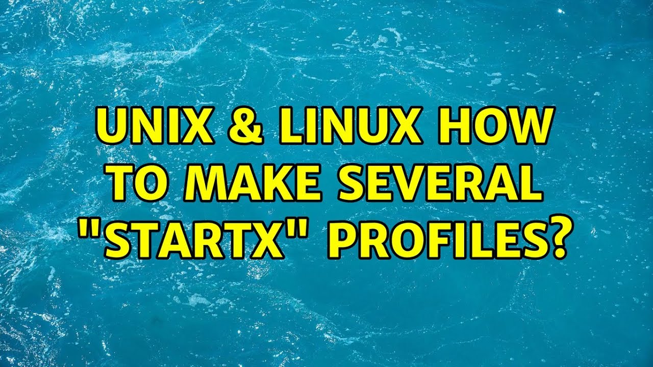 Unix & Linux: How to make several 