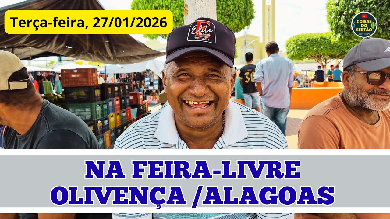 Última feira-livre de janeiro de 2026 em Olivença/Alagoas || Mercadorias, preços e pessoas. 