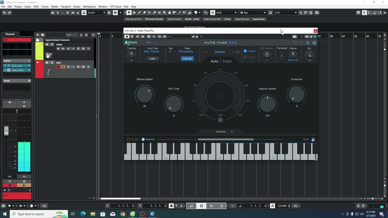 cách để auto tune đúng cách để dễ hát cho người mới trên cubase và studio one