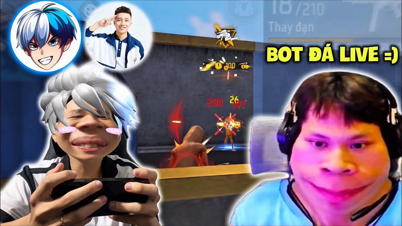 Free Fire] CÙNG KSLOW & TRÙM MÓC LỚP ĐÁ LIVE C4 & K1 GAMING Dí DÍ IDO KHÓC THÉT