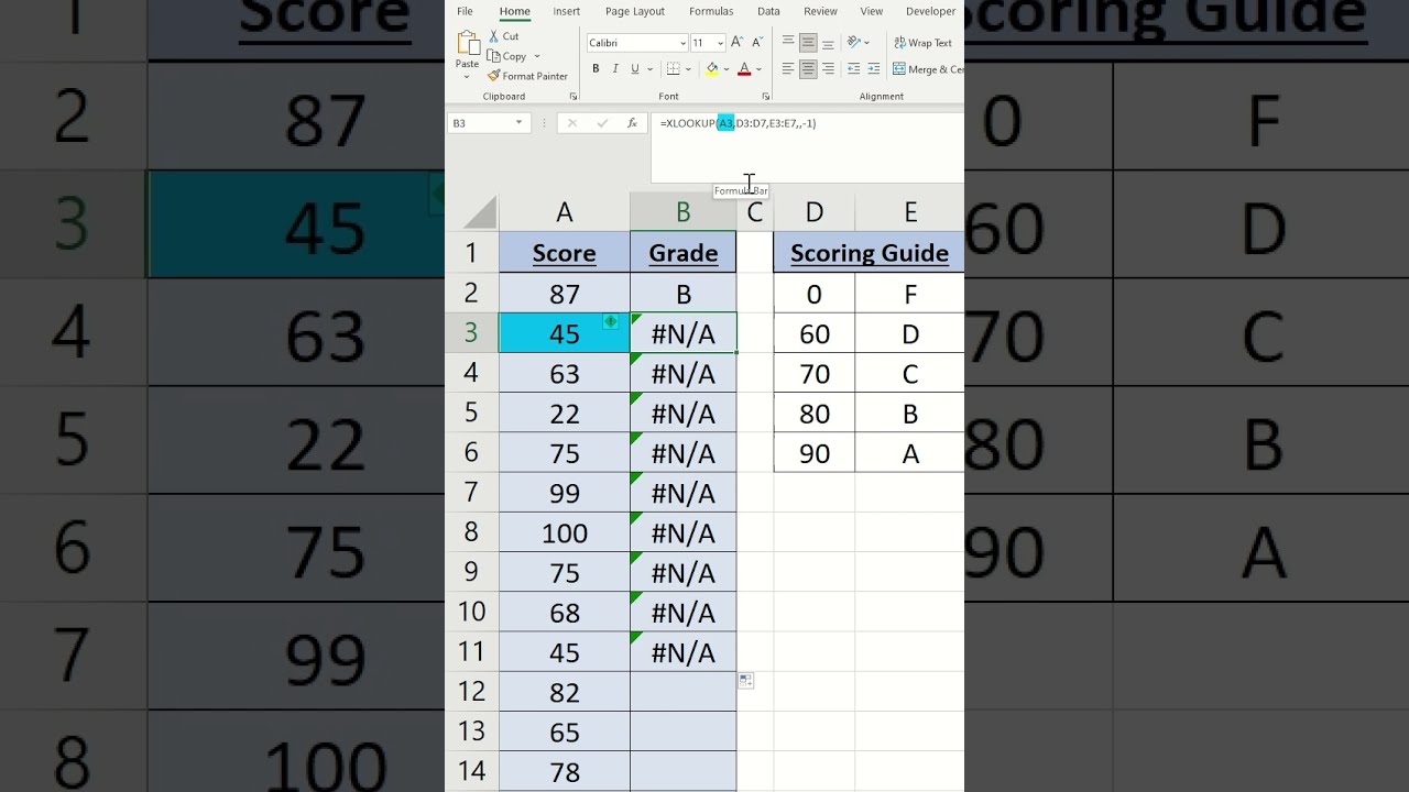 Простое исправление ошибки Excel N/A #shorts