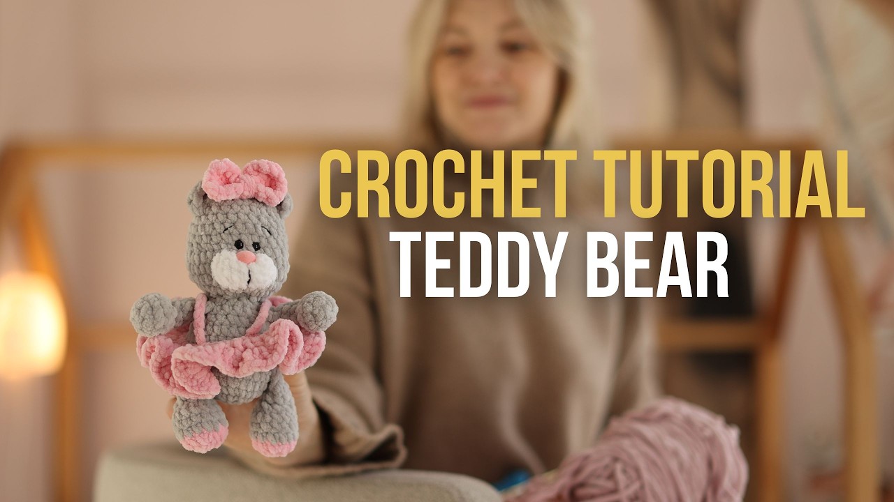 Cute Plush Teddy Bear 🧸 Crochet Tutorial | Soft Amigurumi Step-by-Step