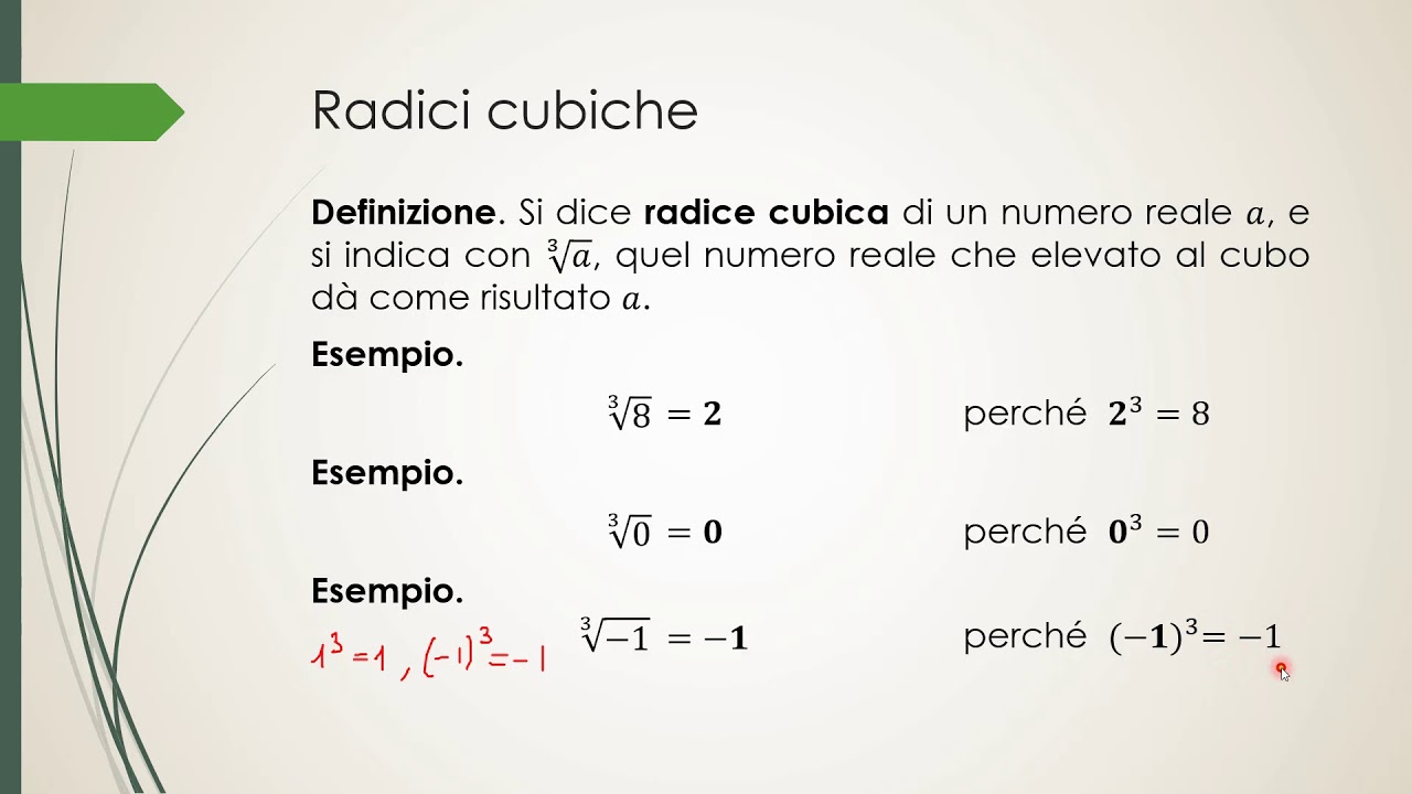 Radici quadrate, radici cubiche, radici n-esime