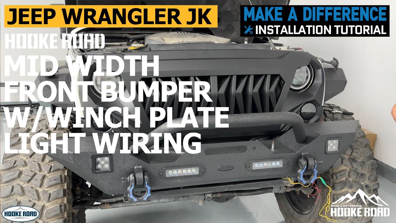 Installing Front Bumper LED Lights for Jeep Wrangler JK！