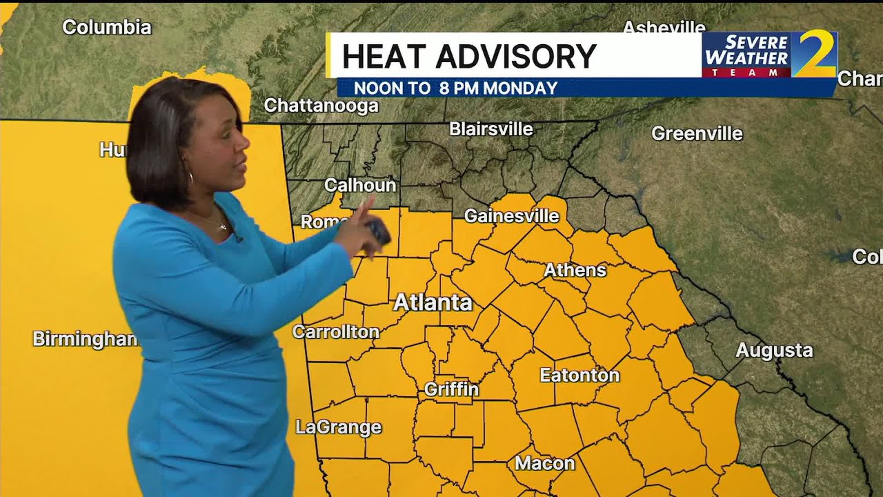 Atlanta Weather | Heat advisory for much of north Georgia today