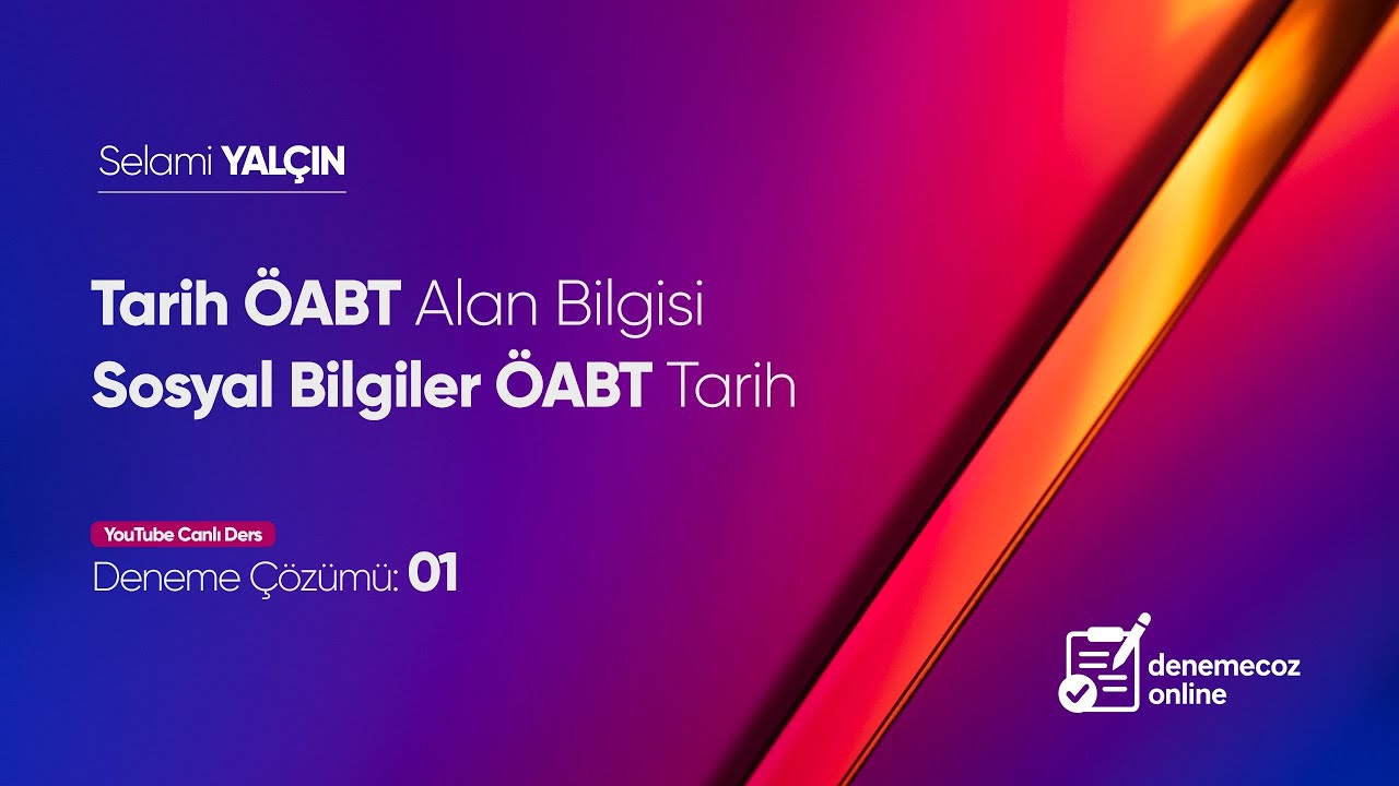 2025 ÖABT TARİH VE SOSYAL BİLGİLER DENEME SINAVI