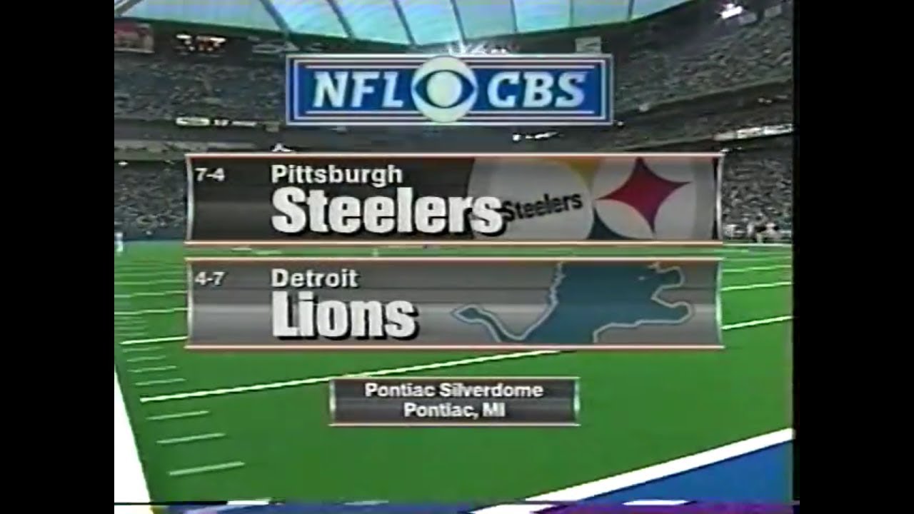 1998-11-26 Pittsburgh Steelers vs Detroit Lions