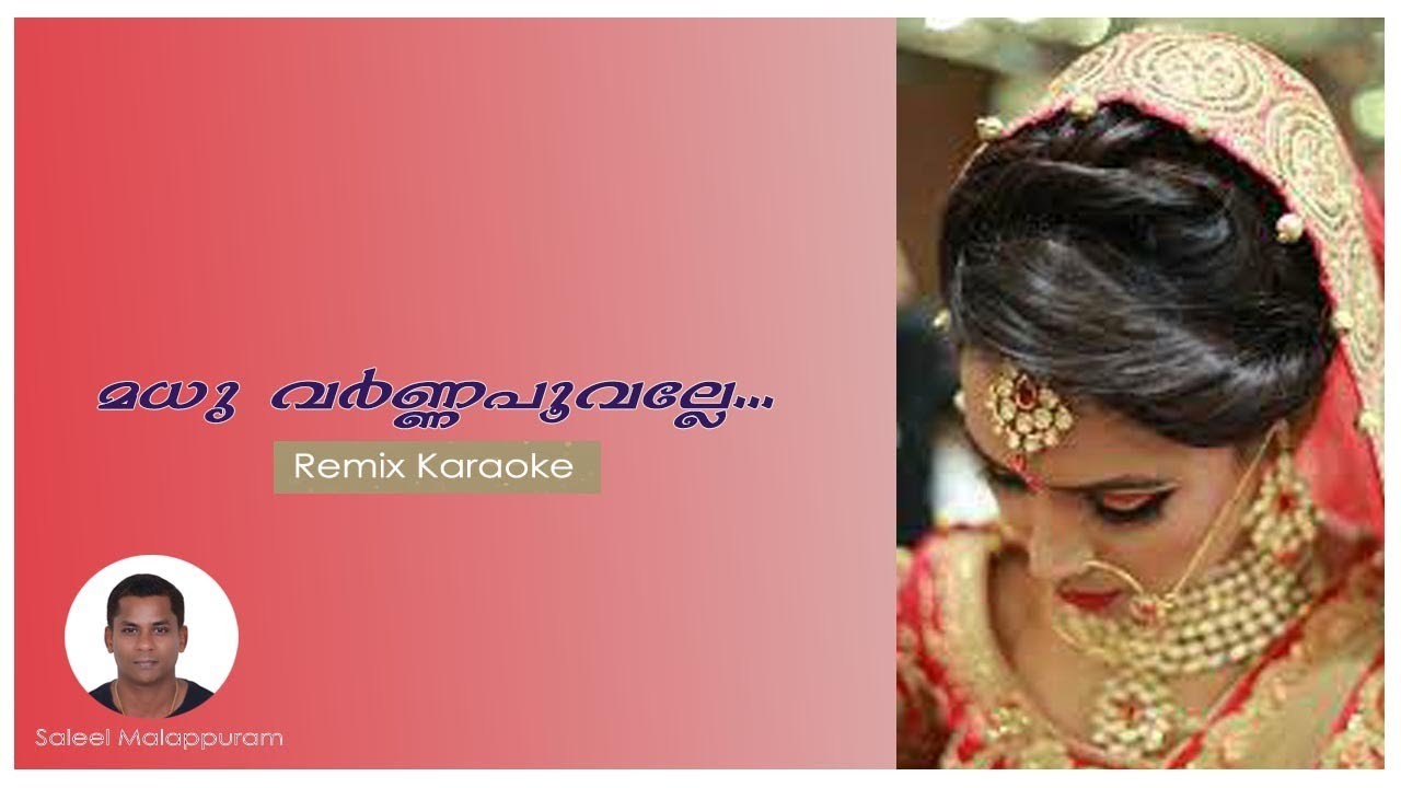 Madhuvarna poovalle | karaoke Remix | Mappila Song | Saleel Malappuram