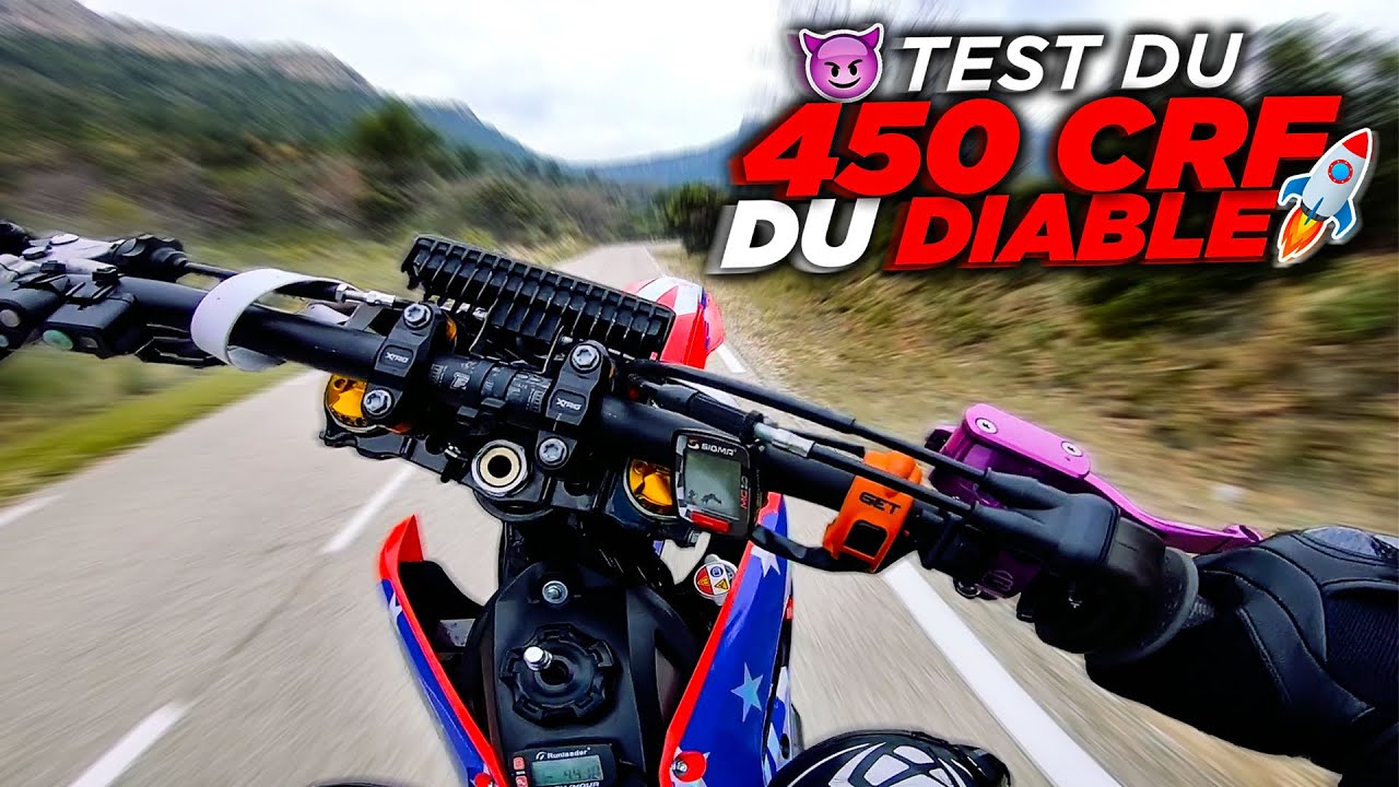 TEST DU 450 CRF SUPERMOT DU DIABLE 😈🚀 ft @LeGrosAlanus