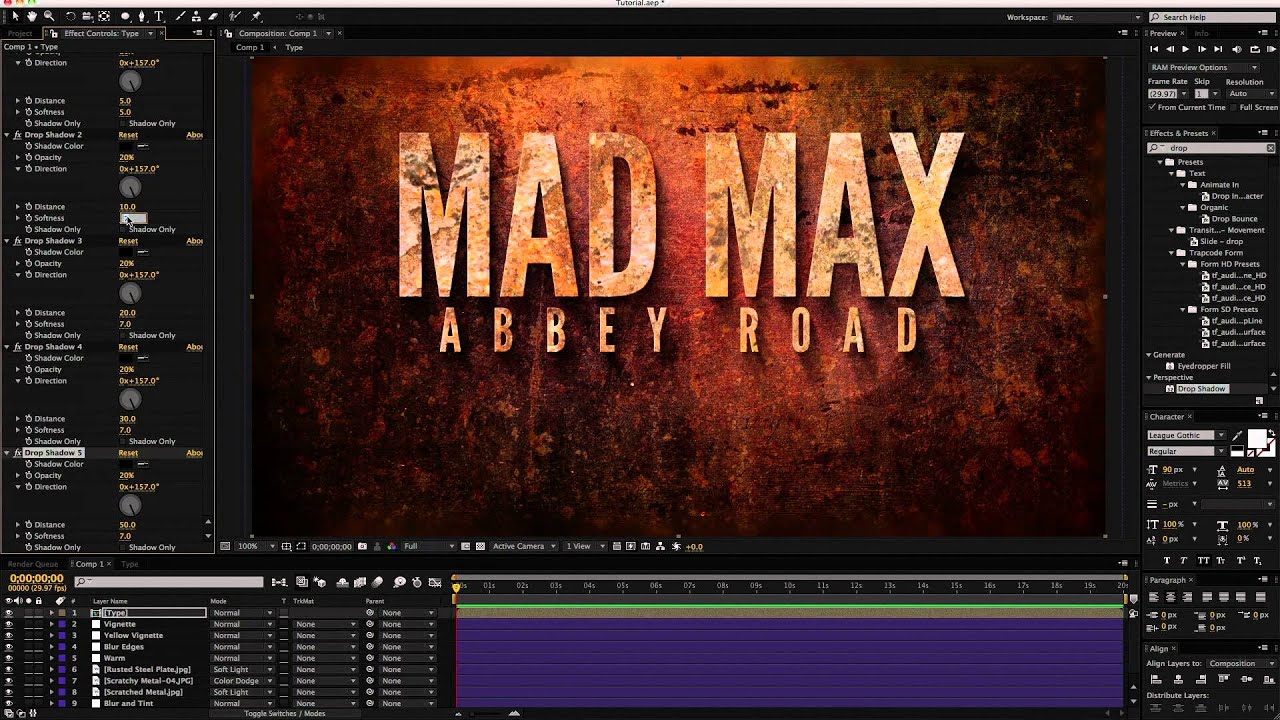 Mad Max: Fury Road Titles | After Effects Tutorial