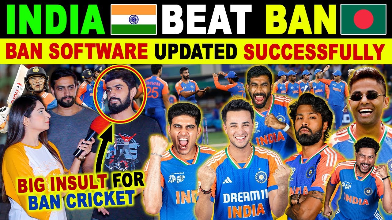 INDIA🇮🇳 BEAT BAN🇧🇩 A. SHARMA 75(38) H. PANDYA 38(29)  | ASIA CUP 2025 | PAK PUBLIC REACTIONS 