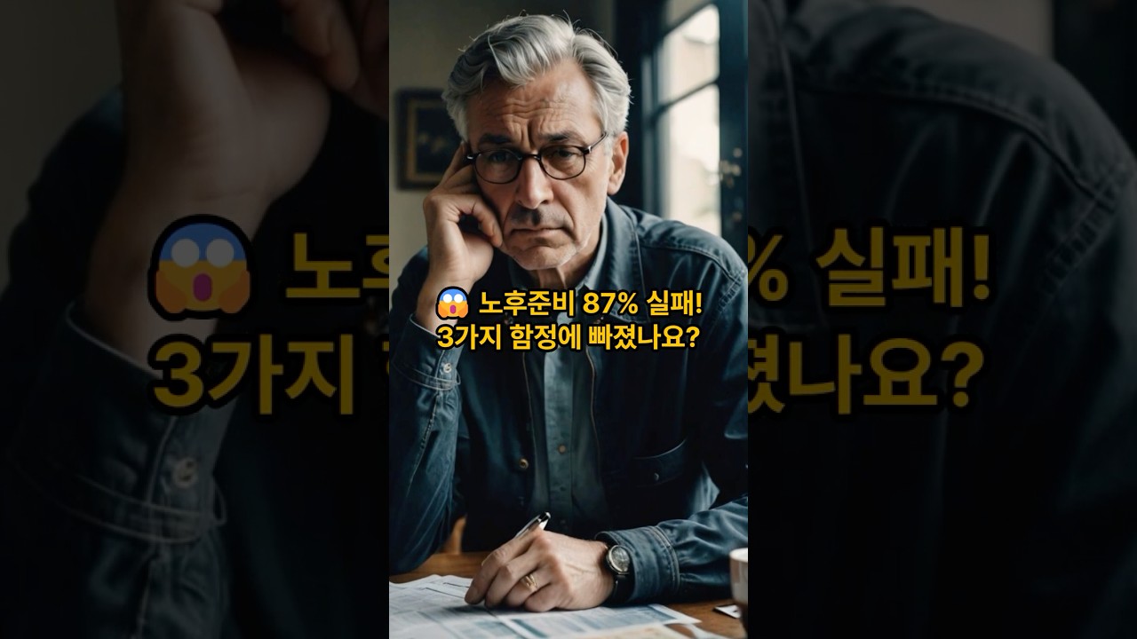 😱 노후준비 87% 실패! 당신도 이 3가지 함정에 빠졌나요? #노후준비 #노후자금 #연금 #재정계획 #노후파산#은퇴준비 #노후설계 #재테크 #돈관리 #노후불안