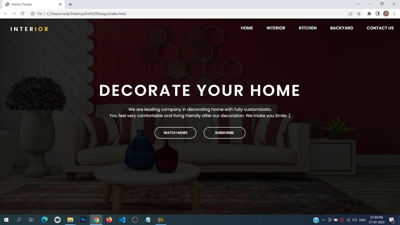 Designing a website header in Hindi for beginners - VSClass Online | Header Design