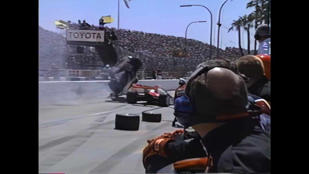 1991 Long Beach | huge pit accident between Michael Andretti and Emerson Fittipaldi