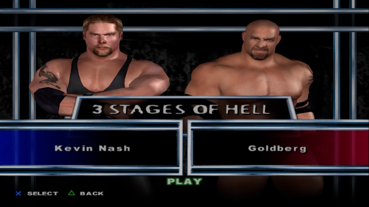 WWE SmackDown! Here Comes the Pain - Kevin Nash VS Goldberg (3 STAGES OF HELL)